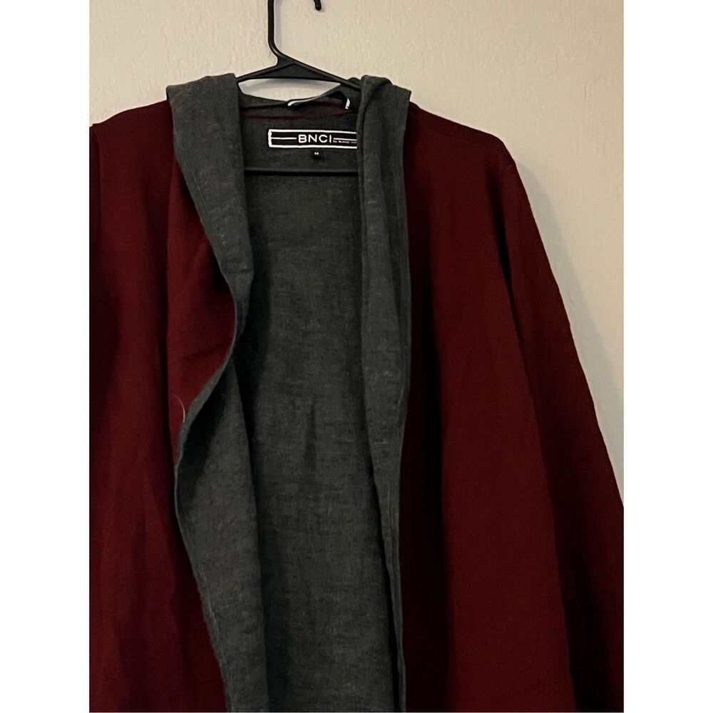 Bnci by black noir wool blend red hooded sweater M - Picture 2 of 6